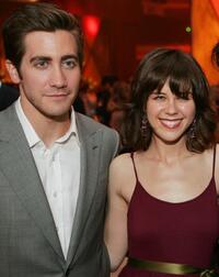 Jake Gyllenhaal and Rini Bell at the after party of the premiere of "Jarhead."