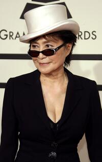 Yoko Ono at the 50th annual Grammy awards.