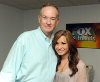 Bill O'Reilly and singer Demi Lovato at the "FOX & Friends" in New York.