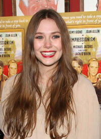 Elizabeth Olsen at the after party of the Broadway opening night of "Impressionism."