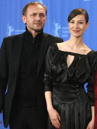 Andrzej Chyra and Maja Ostaszewska at the photocall of "Katyn" during the 58th Berlinale International Film Festival.
