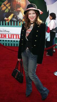Renee Olstead at the premiere of "Chicken Little."