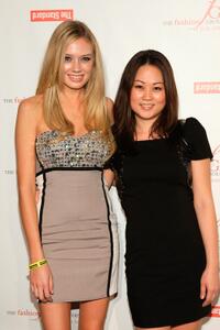 Melissa Ordway and April Mun at the FGILA's 2nd Annual "The Designer And The Muse" charity fashion event.