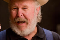 Ned Beatty on the set of "Rango."