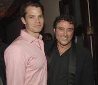 Timothy Olyphant and Ian McShane at the after party of the premiere of "Deadwood."