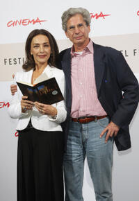 Maria Rosaria Omaggio and Author Francesco D'Adamo at the photocall of "Storia Di Un Bambino Che Non Aveva Paura" during the 3rd Rome International Film Festival.