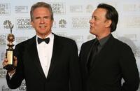 Warren Beatty and Tom Hanks at the 64th Annual Golden Globe Awards.