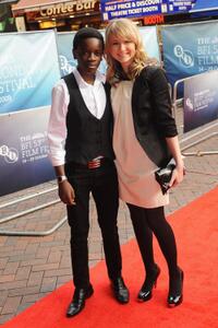 Kwayedza Kureya and Eliza Bennett at the UK premiere of "From Time to Time."