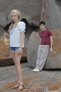 Teresa Palmer and Daniel Radcliffe in "December Boys."