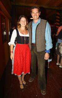 Sabine Louys and Gotz Otto at the Oktoberfest beer Festival.