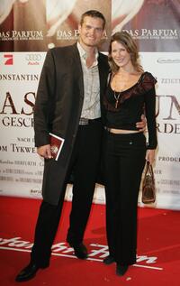 Gotz Otto and his wife Sabine Louys at the world premiere of "Das Parfum."