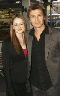 Miranda Otto and her husband Peter O'Brien at the media launch of "Through My Eyes".