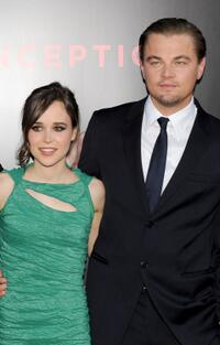 Ellen Page and Leonardo DiCaprio at the premiere of "Inception."