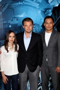 Ellen Page, Leonardo DiCaprio and Ken Watanabe at the photocall of "Inception."