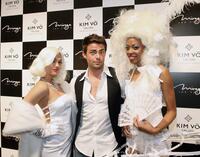 Christina Virzi, Jonathan Bennett and Trisha Thompson at the grand opening of the Kim Vo Salon.