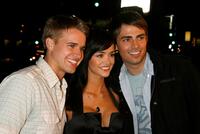 Randy Wayne, April Scott and Jonathan Bennett at the premiere of "Music and Lyrics."