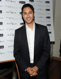 Maulik Pancholy at the after party of the screening of "Amelia."