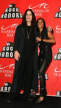 Ozzy Osbourne and Jada Pinkett Smith at the 2nd Annual VH1 Rock Honors ring presentation.
