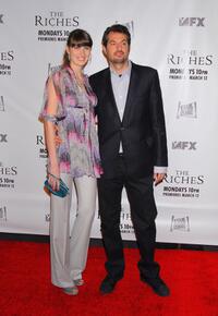 Michelle Alves and Guy Oseary at the premiere of "The Riches."