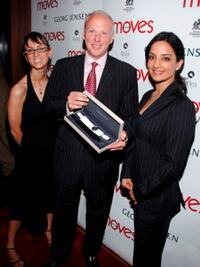 Kate Nortz, Donald Reese and Archie Panjabi at the party hosted by New York Moves Magazine for the cast of "A Mighty Heart."