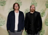 Steve Agee and Brian Posehn at the after party of Comedy Central Emmy.
