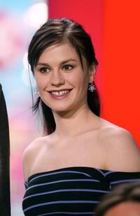 Anna Paquin at the MTV's Total Request Live.