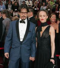 Johnny Depp and Vanessa Paradis at the 77th Annual Academy Awards.