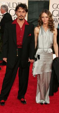 Johnny Depp and Vanessa Paradis at the 63rd Annual Golden Globe Awards.