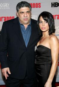 Vincent Pastore and Erika Maconi at the premiere of "The Sopranos."