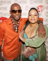 Romany Malco and Tonye Patano at the premiere screenings of "Weeds" and "Barbershop."