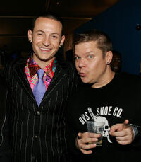 Chester Bennington and Guest at the MTV Europe Music Awards 2004 in Italy.