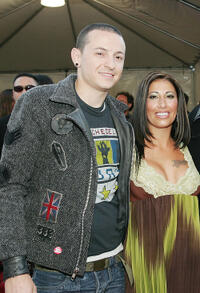 Chester Bennington and Guest at the 32nd Annual American Music Awards in California.