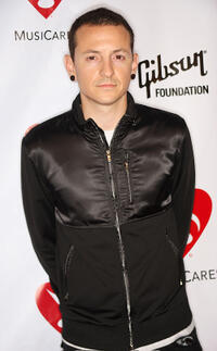 Chester Bennington at the fourth annual MusiCares Benefit Concert in California.