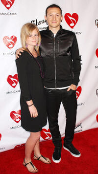 Chester Bennington and Guest at the fourth annual MusiCares Benefit Concert in California.