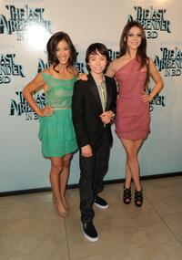 Seychelle Gabriel, Noah Ringer and Nicola Peltz at the premiere of "The Last Airbender."