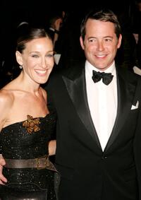 Sarah Jessica Parker and husband Matthew Broderick at the Ralph Lauren 2008 Fashion Show at Mercedes-Benz Fashion Week Spring 2008.