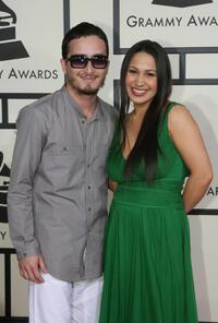 Obie Bermudez and Jennifer Pena at the 50th Grammy Awards.