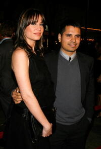 Michael Peña and Marie Schaeffer at the L.A. premiere of "Shooter."