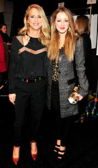 Nanette Lepore and Ella Rae Peck at the Nanette Lepore Fall 2013 Fashion Show during the Mercedes-Benz Fashion Week.