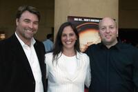 Thomas Augsberger, Jana Augsberger and Zak Penn at the premiere of "Incident at Loch Ness."