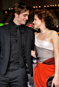 Robert Pattinson and Kristen Stewart at the L.A. premiere of "Twilight."