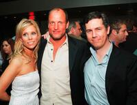 Cheryl Hines, Woody Harrelson and Chris Parnell at the after party of the premiere of "The Grand."