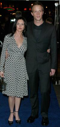 Dervia Kirwan and Rupert Penry-Jones at the premiere of "Charlotte Gray."