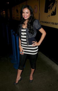 "Bratz" star Janel Parrish on MTV's Total Request Live in N.Y. 