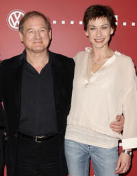 Burghart Klaussner and Christiane Paul at the press conference of the German Filmacademy in Germany.