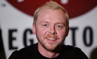 Simon Pegg at the Virgin Megastore in Hollywood. 