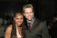 Deborah Cox and Adam Pascal at the after party of the closing performance of AIDA.