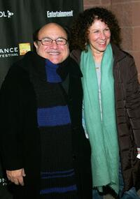 Danny DeVito and Rhea Perlman at the premiere of "The Good Night."