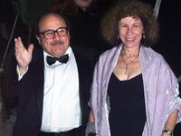 Danny DeVito and Rhea Perlman at the wedding of Michael Douglas and Catherine Zeta-Jones.