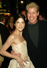 Selma Blair and Ron Perlman at the premiere of "Hellboy."